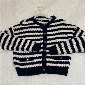 NWOT Blu Pepper Navy and white Striped sweater